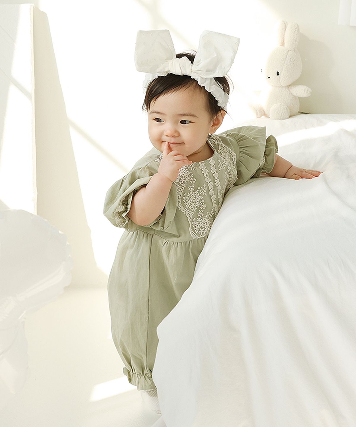 아림클로젯(ARIMCLOSET) 싱그러운 꽃잎이 흩날리는 여름날에 우리 아가랑 - 아기 반팔 바디슈트
