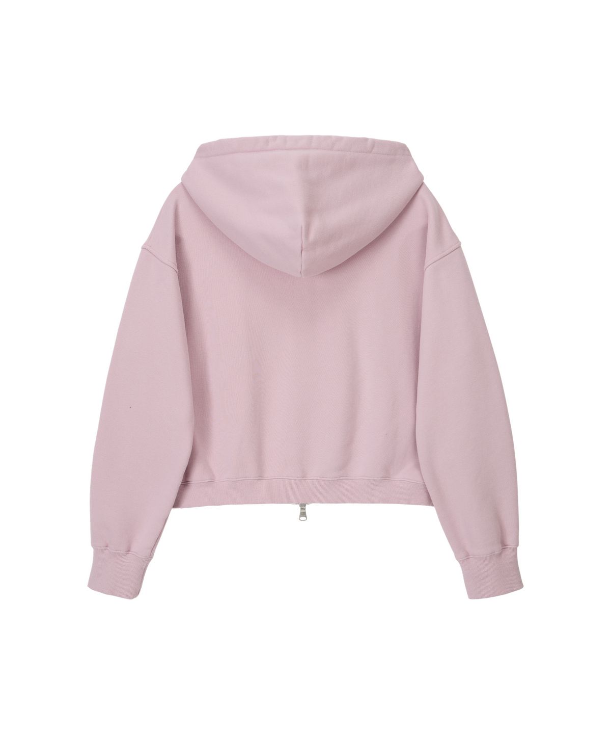 노앙(NOHANT) LONELY/LOVELY CROP HOODIE ZIP-UP PINK