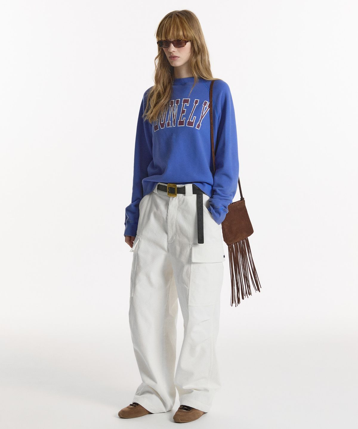 노앙(NOHANT) LONELY/LOVELY 90s WASHED SWEATSHIRT BLUE