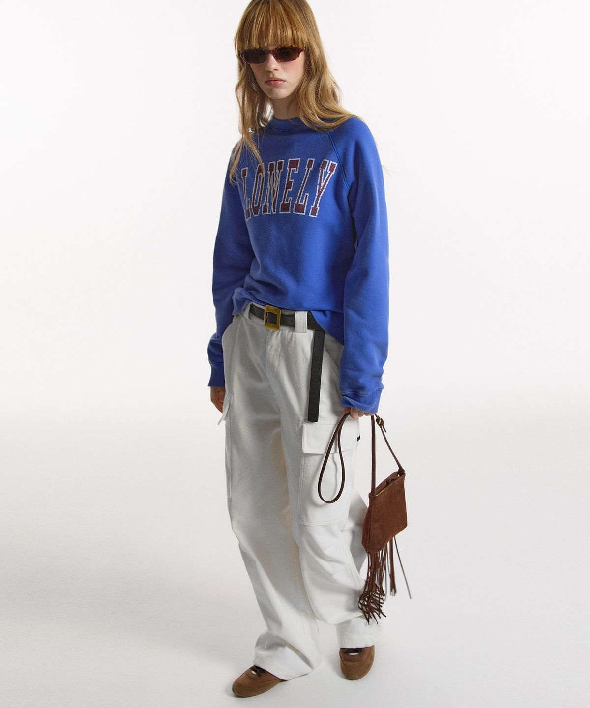 노앙(NOHANT) LONELY/LOVELY 90s WASHED SWEATSHIRT BLUE