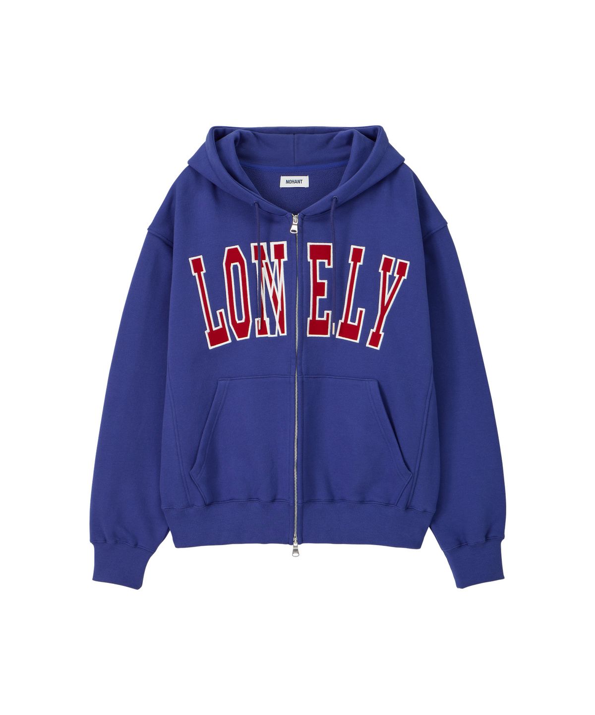 노앙(NOHANT) LONELY/LOVELY HOODIE ZIP-UP BLUE