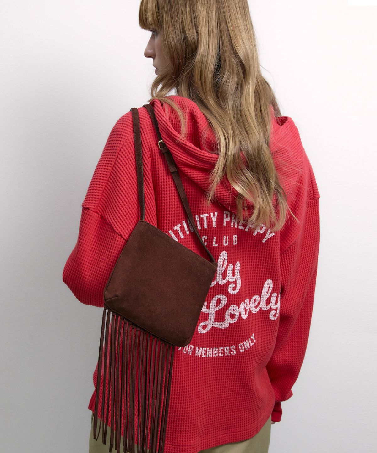 노앙(NOHANT) UTILITY PREPPY WAFFLE HOODIE RED