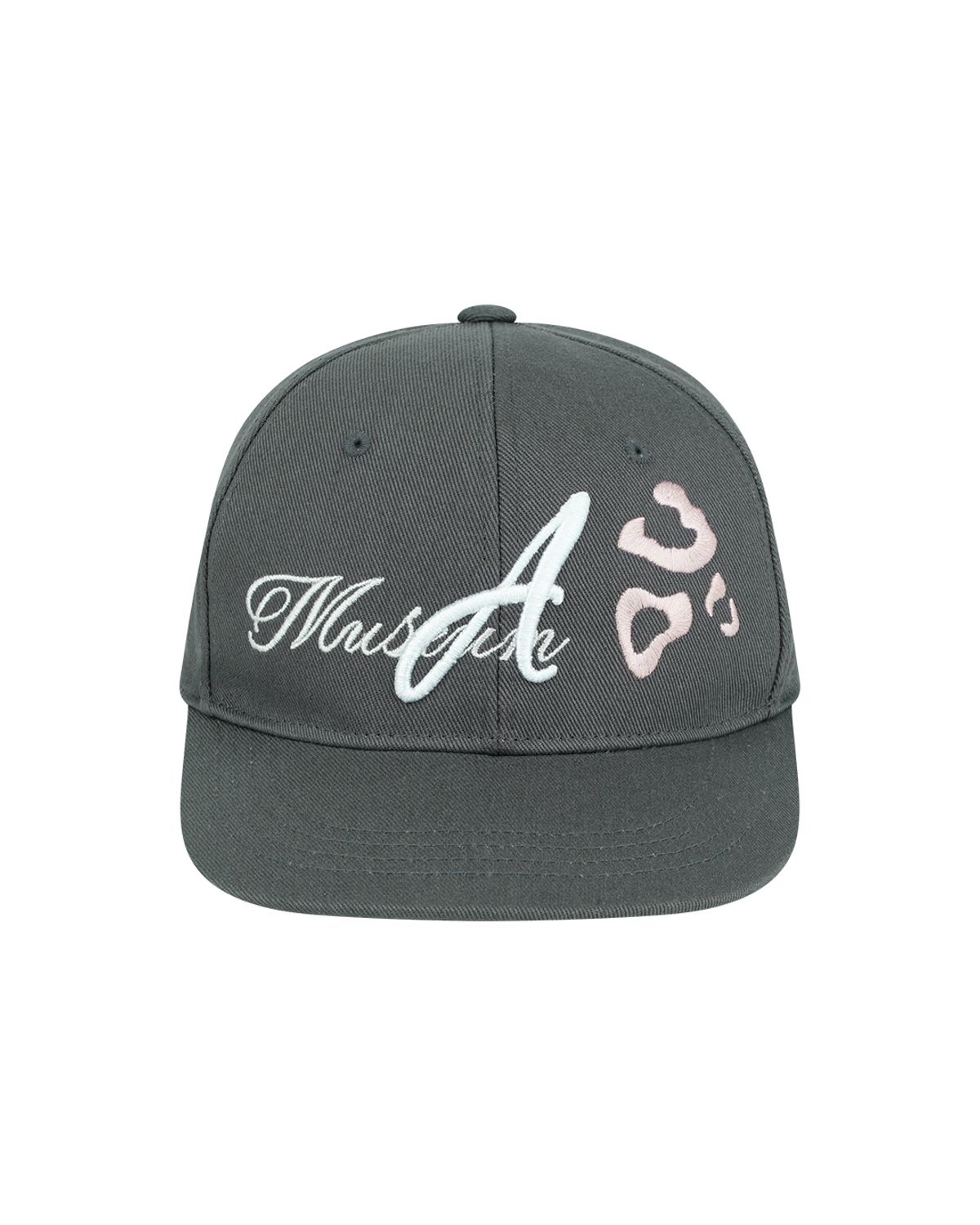 더뮤지엄비지터(THEMUSEUMVISITOR) LEOPARD EMBROIDERY CAP (CHARCOAL)