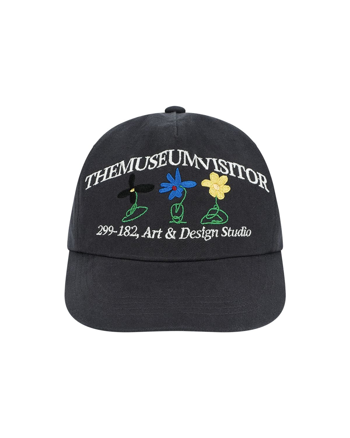 더뮤지엄비지터(THEMUSEUMVISITOR) SIGNATURE LOGO BALL CAP (CHARCOAL)