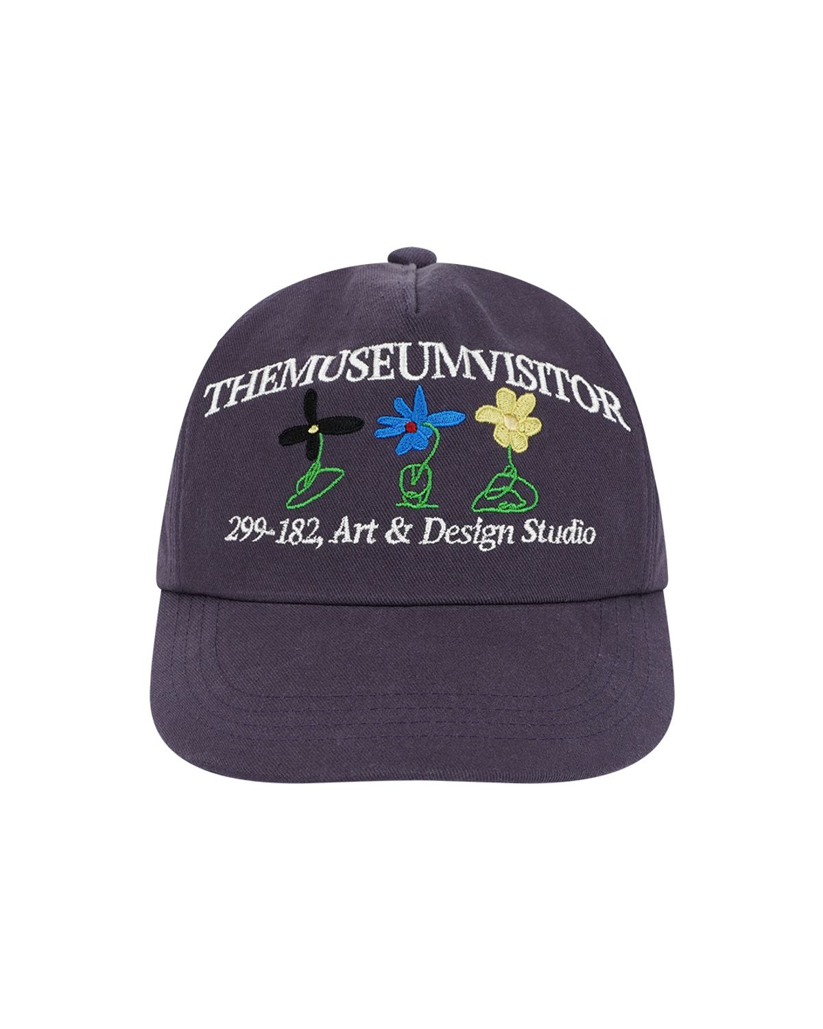 더뮤지엄비지터(THEMUSEUMVISITOR) SIGNATURE LOGO BALL CAP (PURPLE)