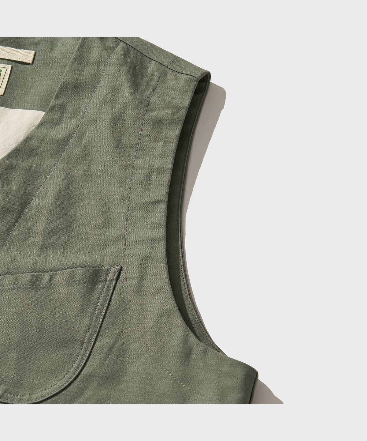 비디알(VDR) BACK SATEEN COTTON VEST [Swamp Green]
