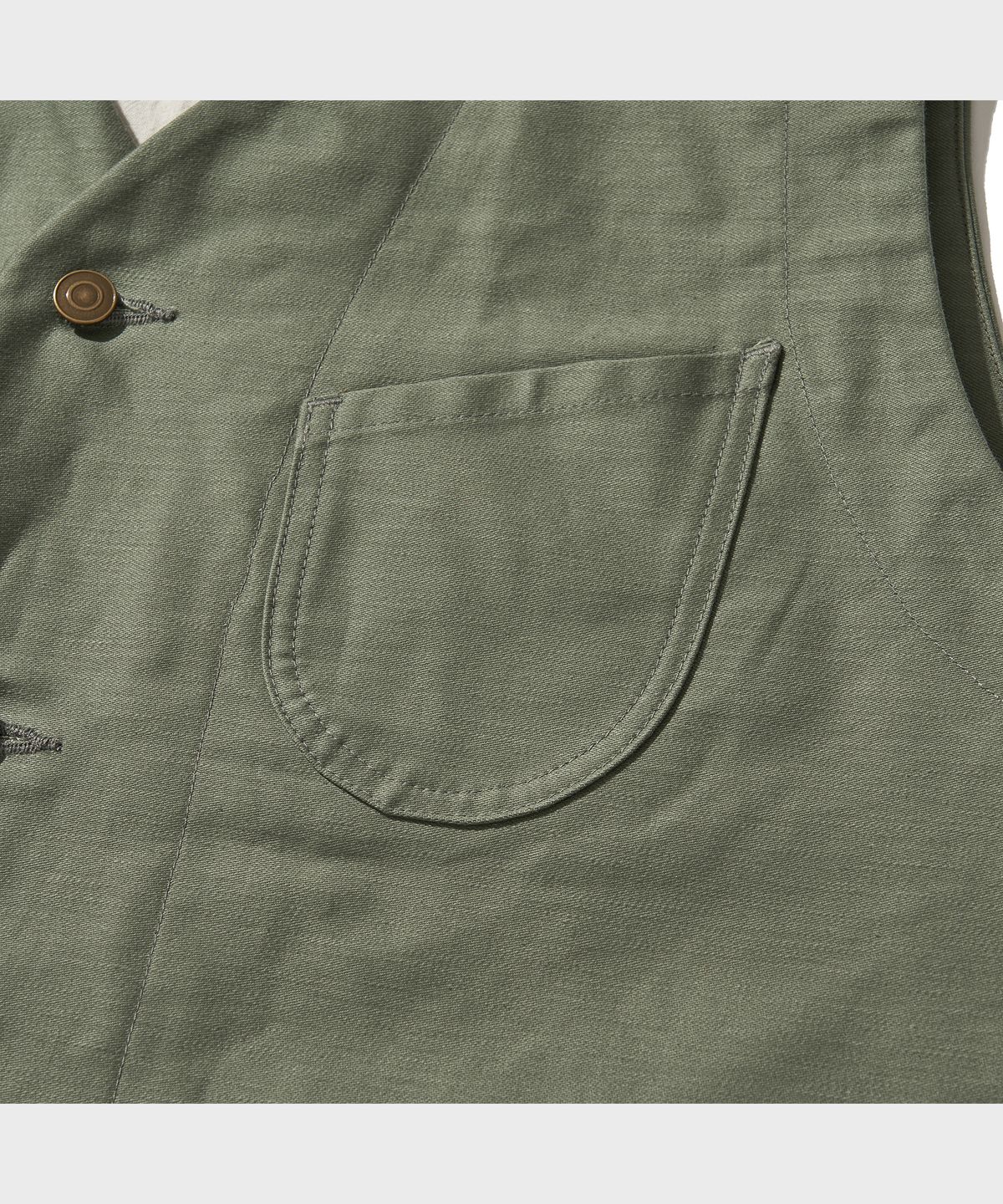 비디알(VDR) BACK SATEEN COTTON VEST [Swamp Green]