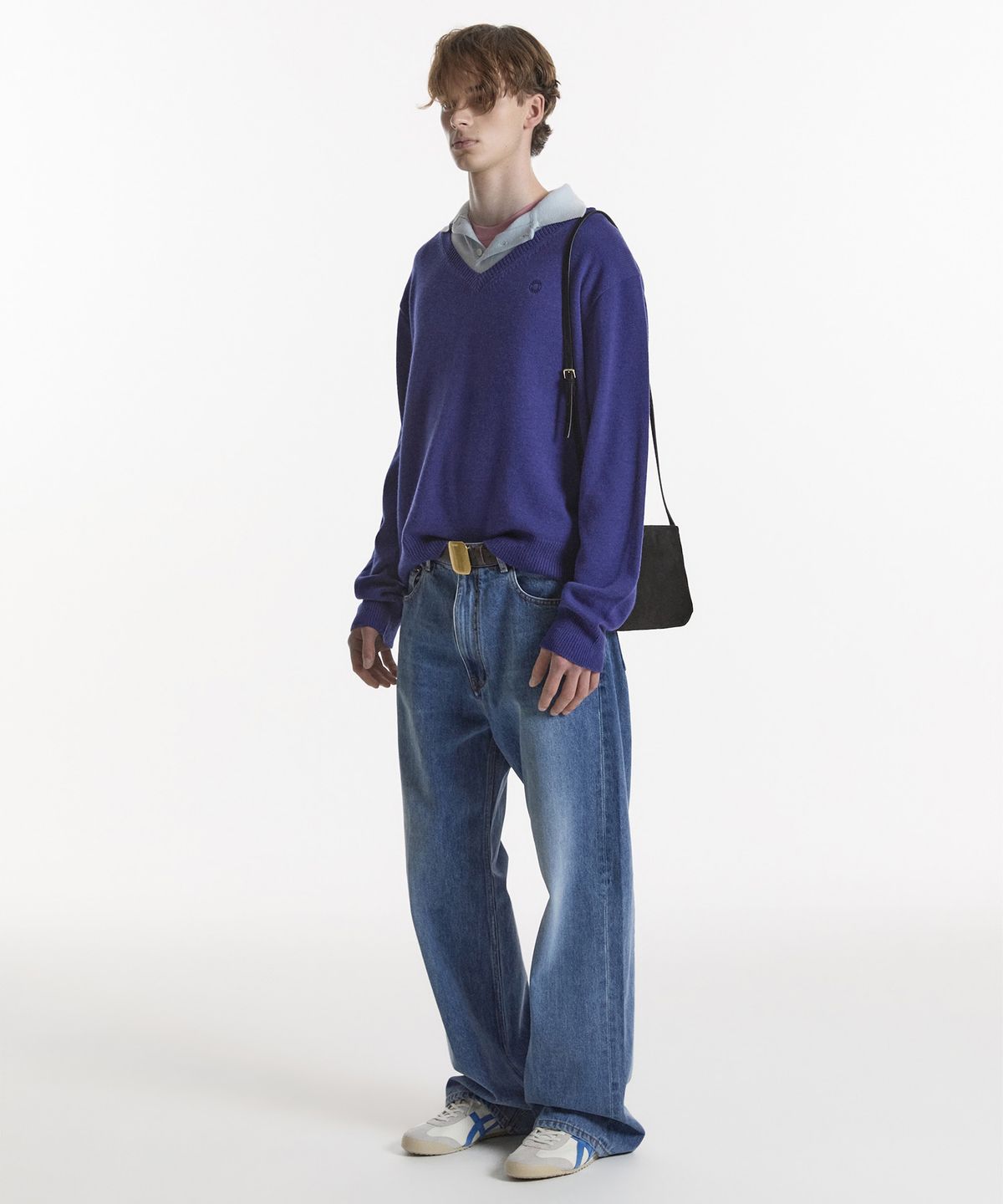 노앙(NOHANT) WASHED STRAIGHT DENIM PANTS-MENS MID BLUE