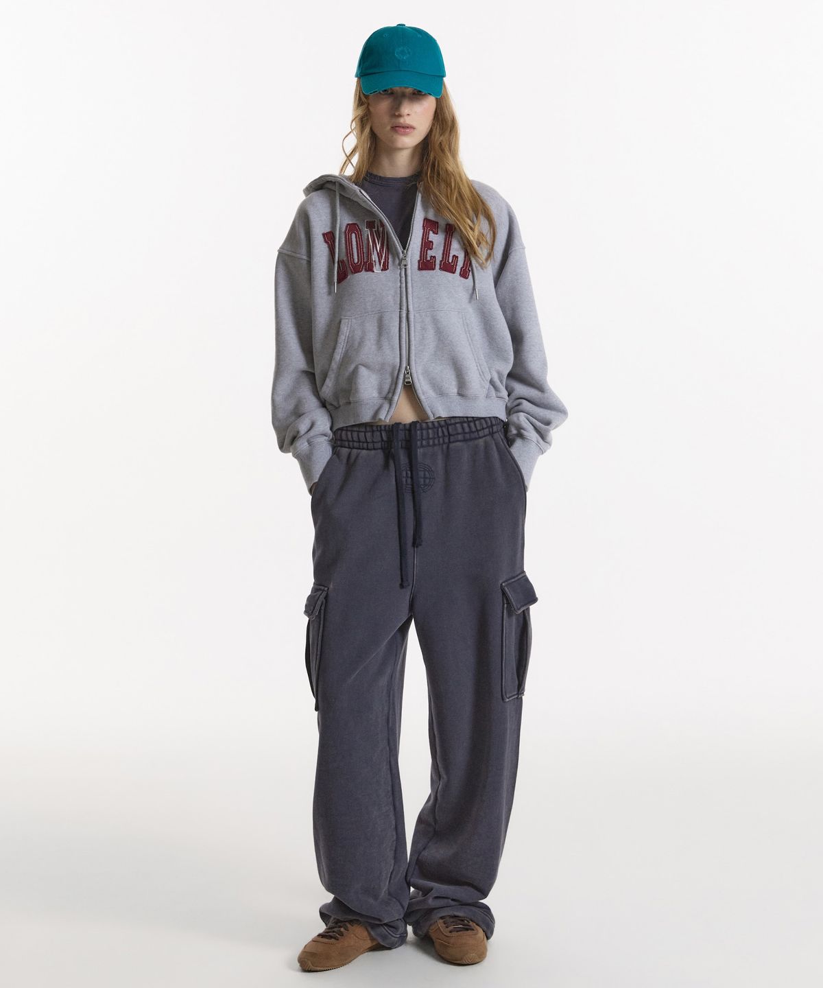 노앙(NOHANT) WASHED CARGO SWEAT PANTS NAVY