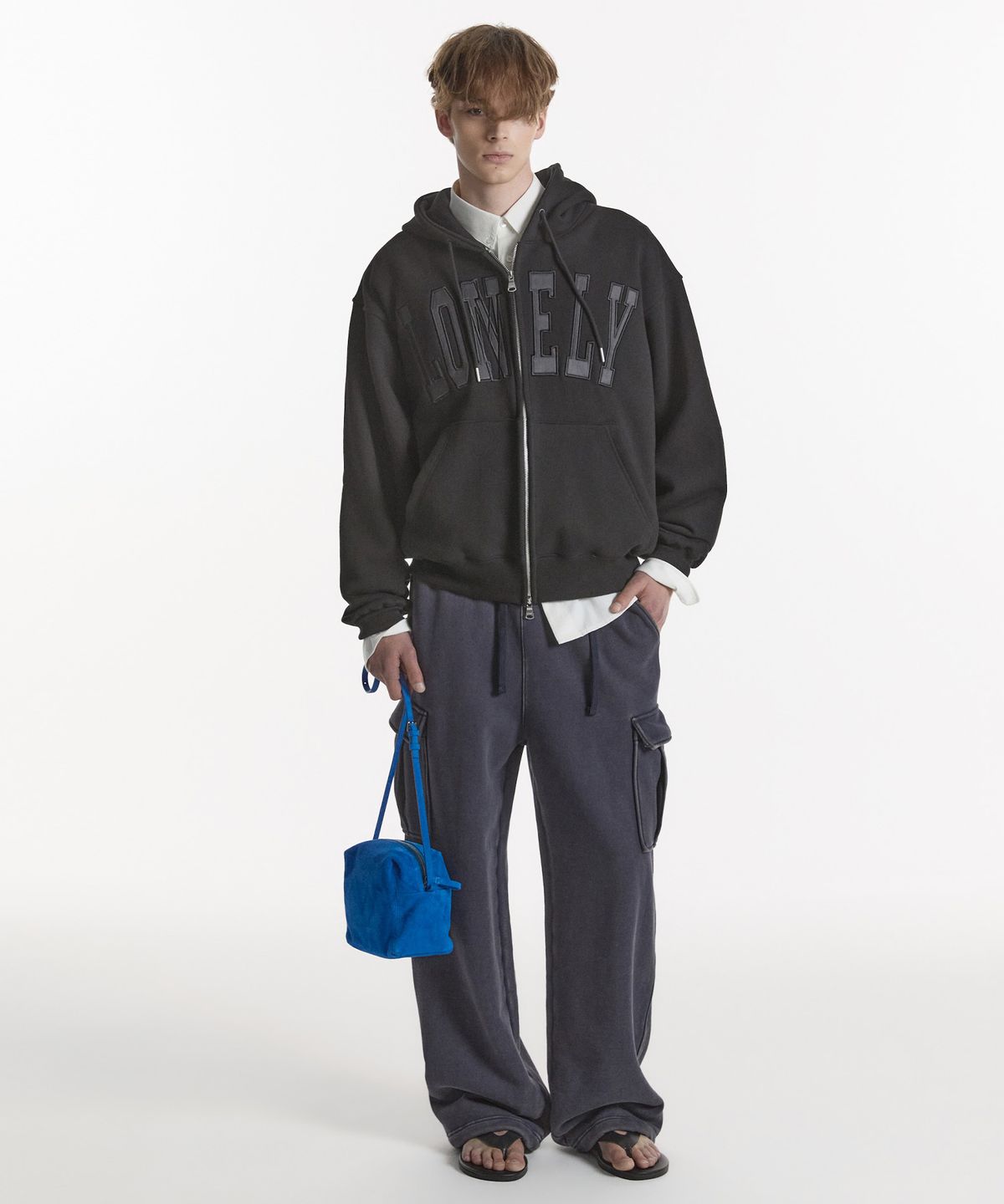 노앙(NOHANT) WASHED CARGO SWEAT PANTS NAVY