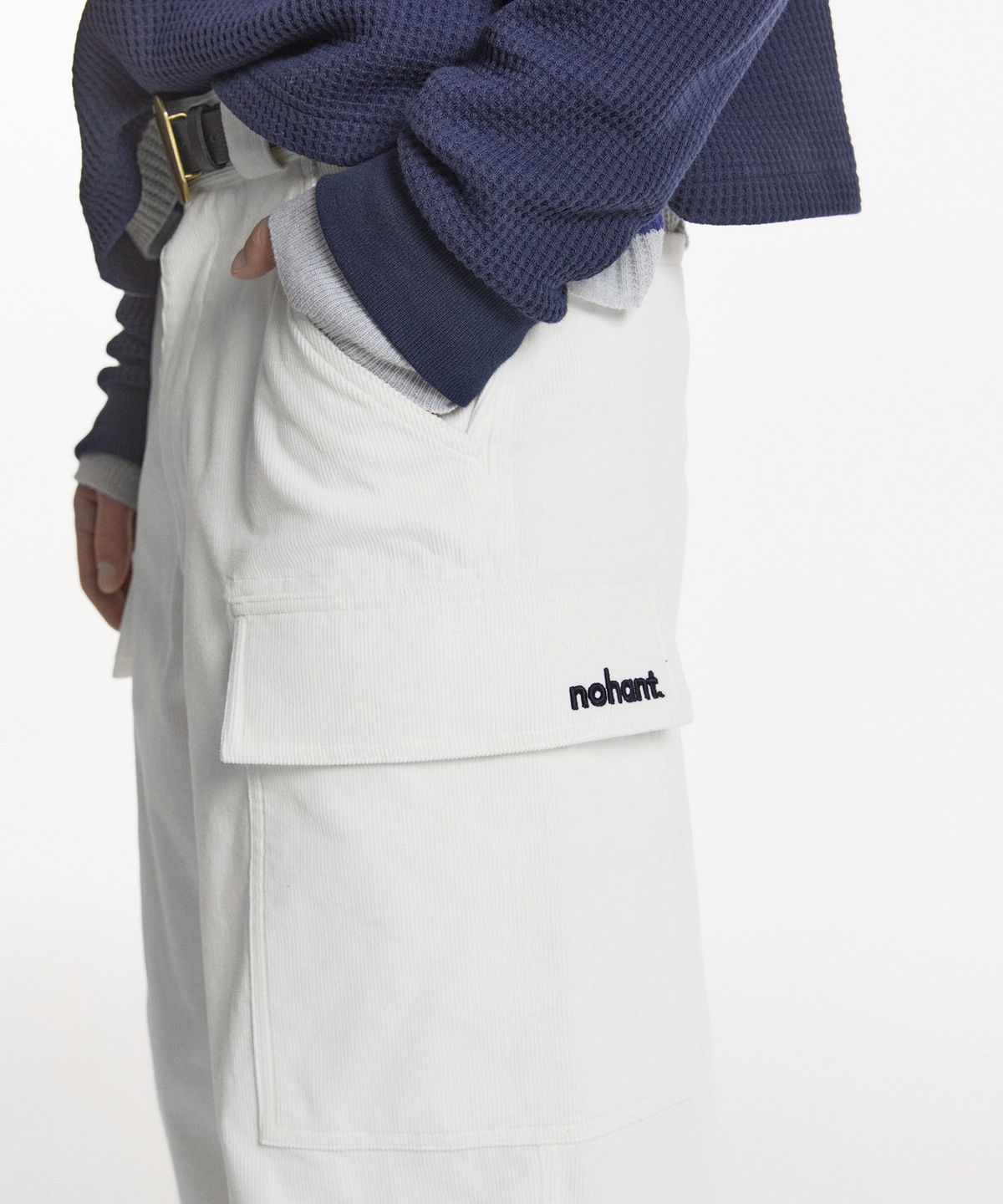 노앙(NOHANT) CORDUROY CARGO PANTS WHITE