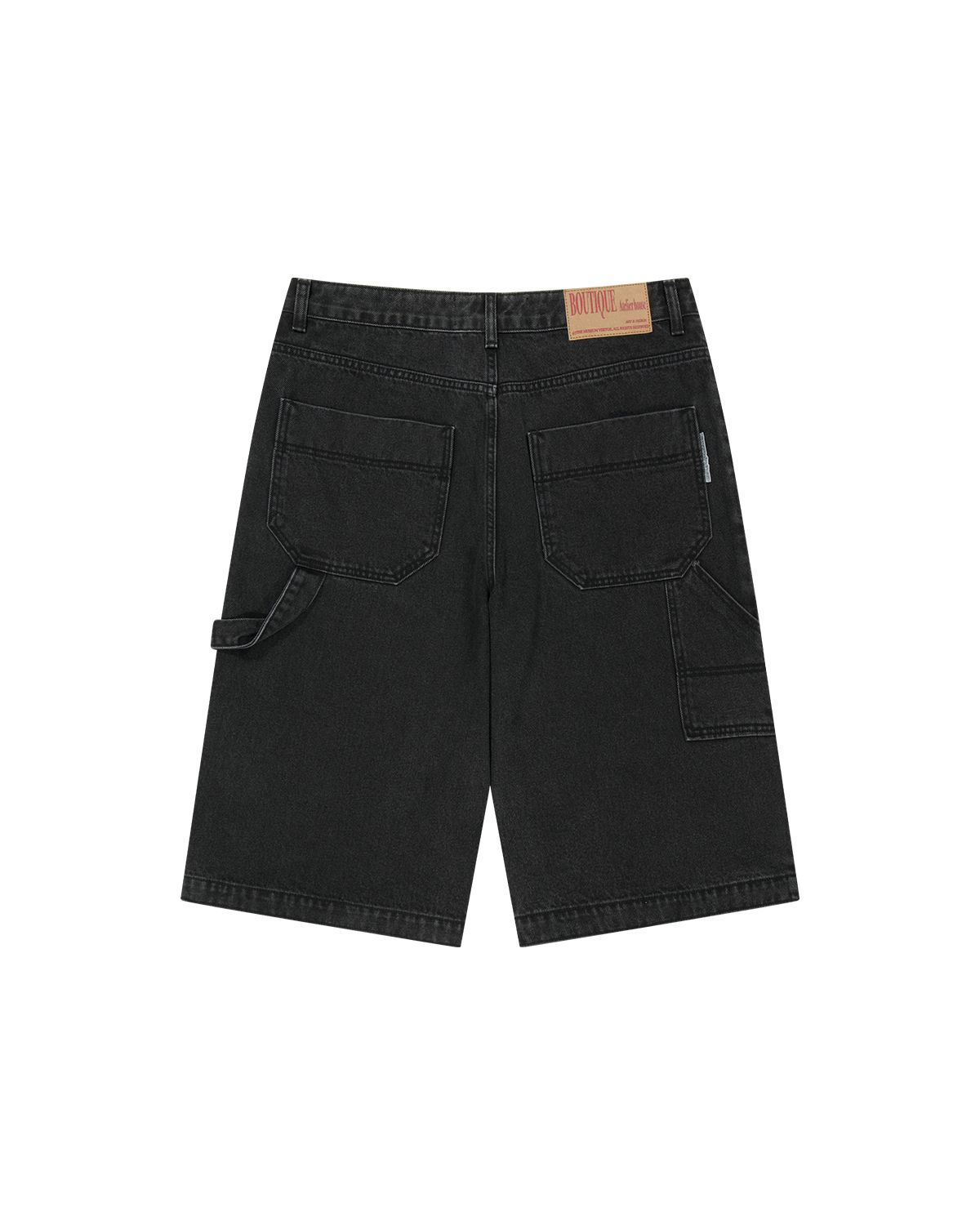 더뮤지엄비지터(THEMUSEUMVISITOR) CARPENTER DENIM SHORTS (BLACK DENIM)