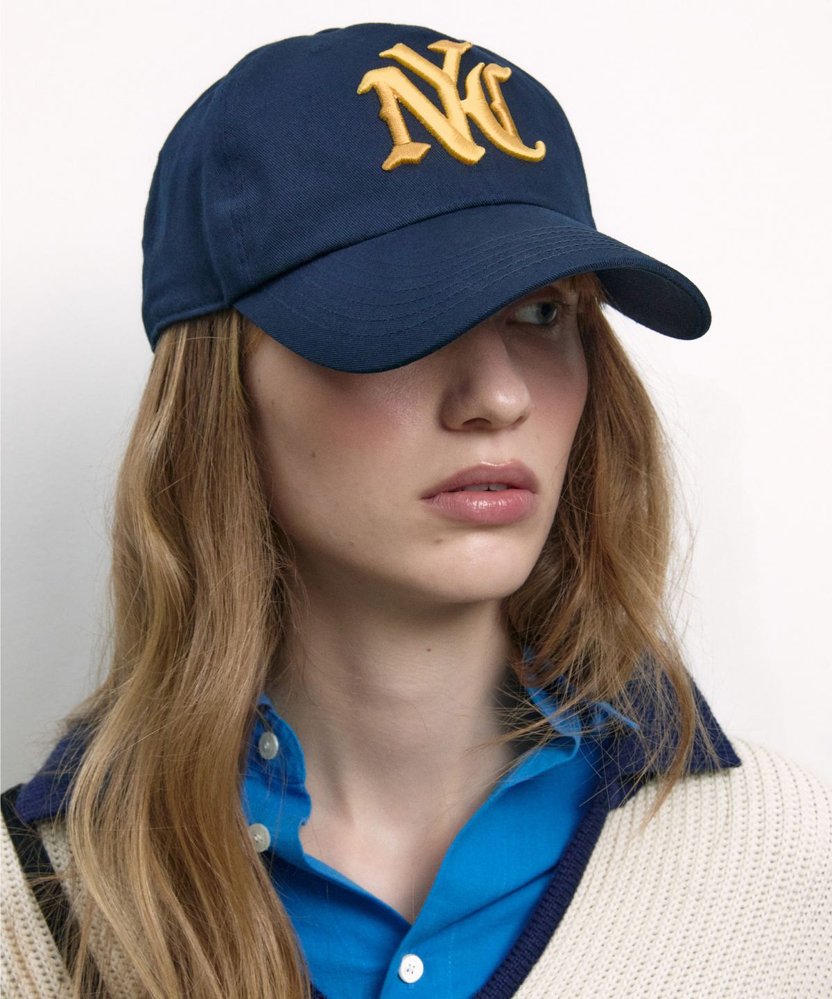 노앙(NOHANT) NYC EMBROIDERED BALL CAP NAVY