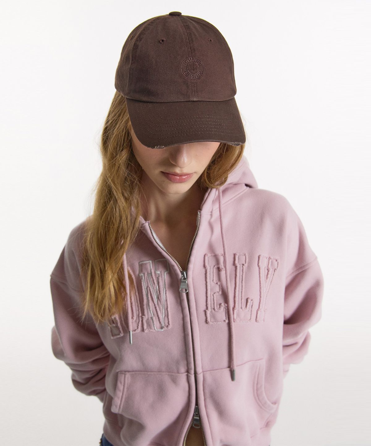 노앙(NOHANT) BACK PIXEL LOGO BALL CAP BROWN