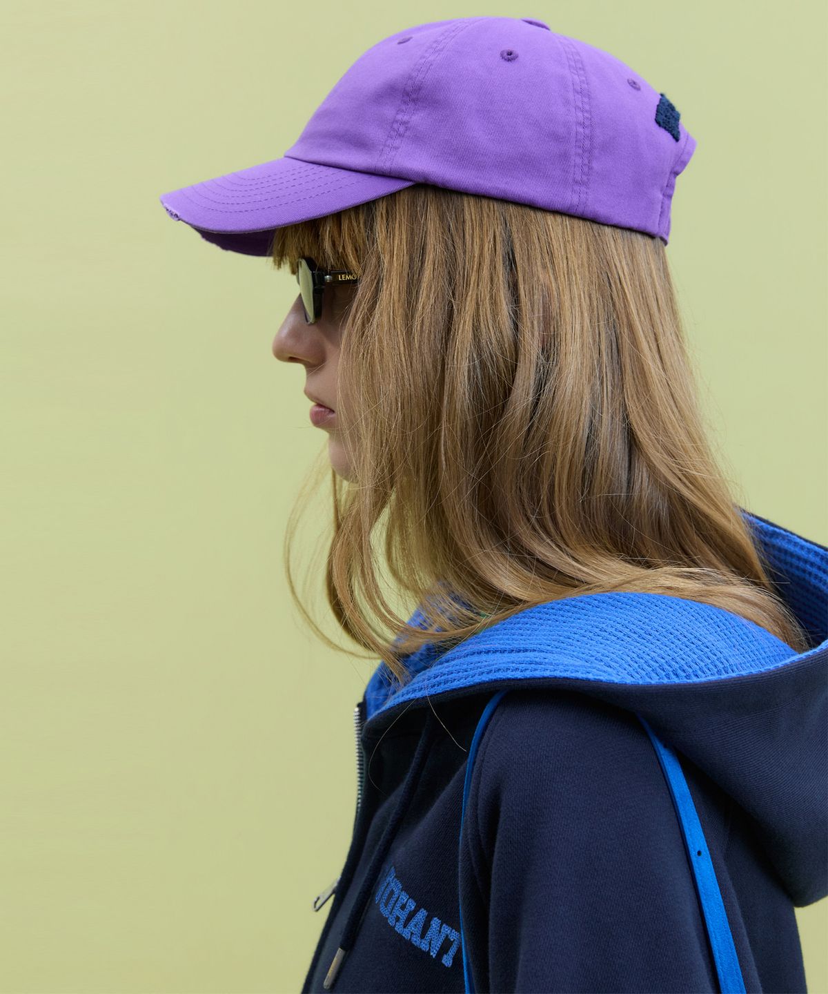 노앙(NOHANT) BACK PIXEL LOGO BALL CAP PURPLE