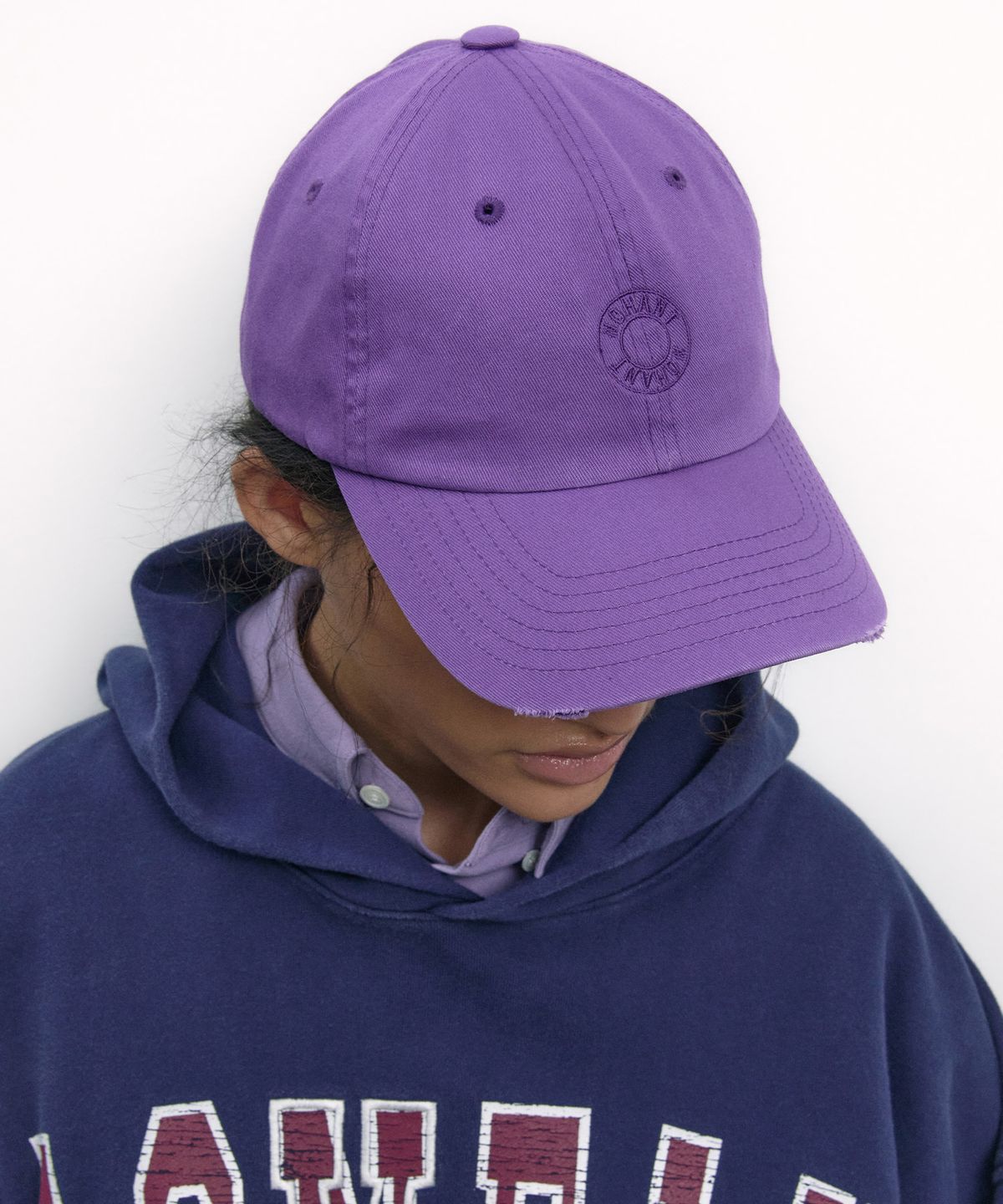 노앙(NOHANT) BACK PIXEL LOGO BALL CAP PURPLE