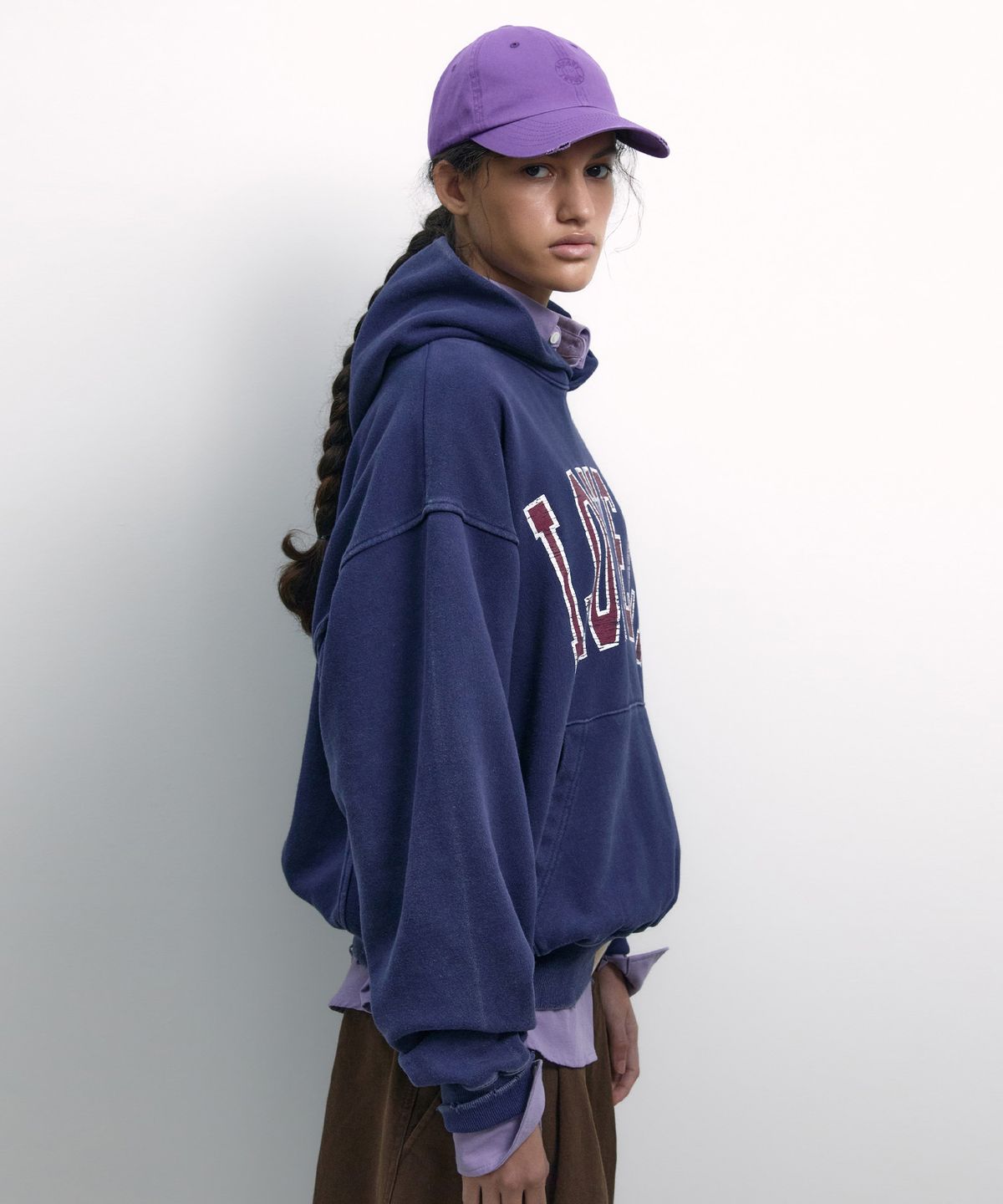 노앙(NOHANT) BACK PIXEL LOGO BALL CAP PURPLE