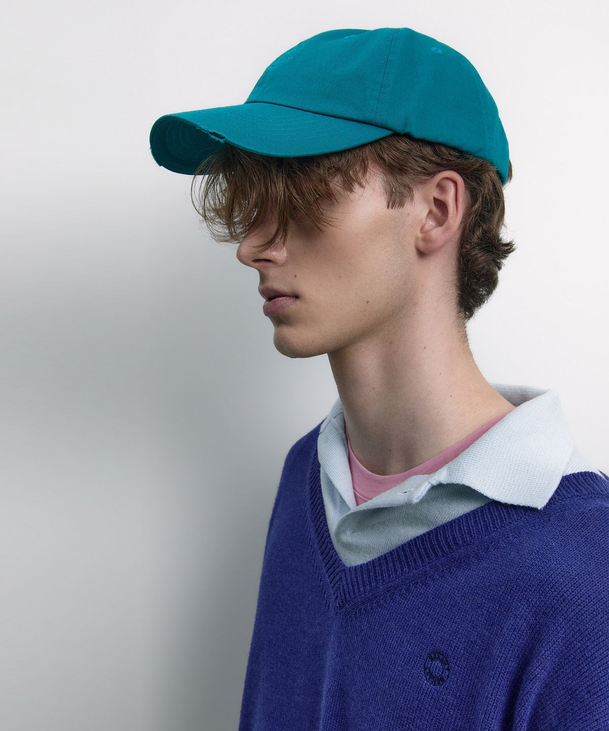 노앙(NOHANT) BACK PIXEL LOGO BALL CAP TEAL GREEN