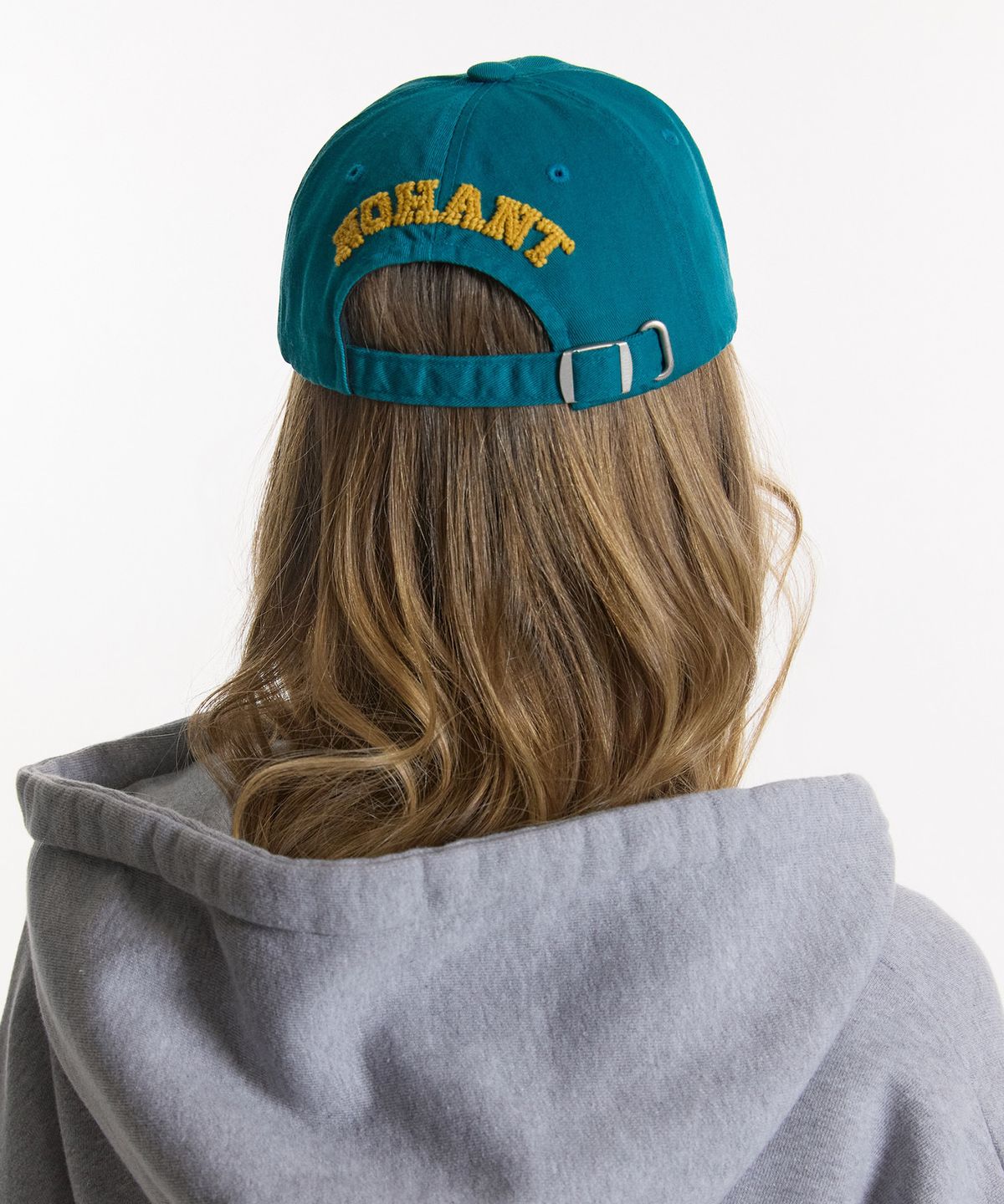 노앙(NOHANT) BACK PIXEL LOGO BALL CAP TEAL GREEN
