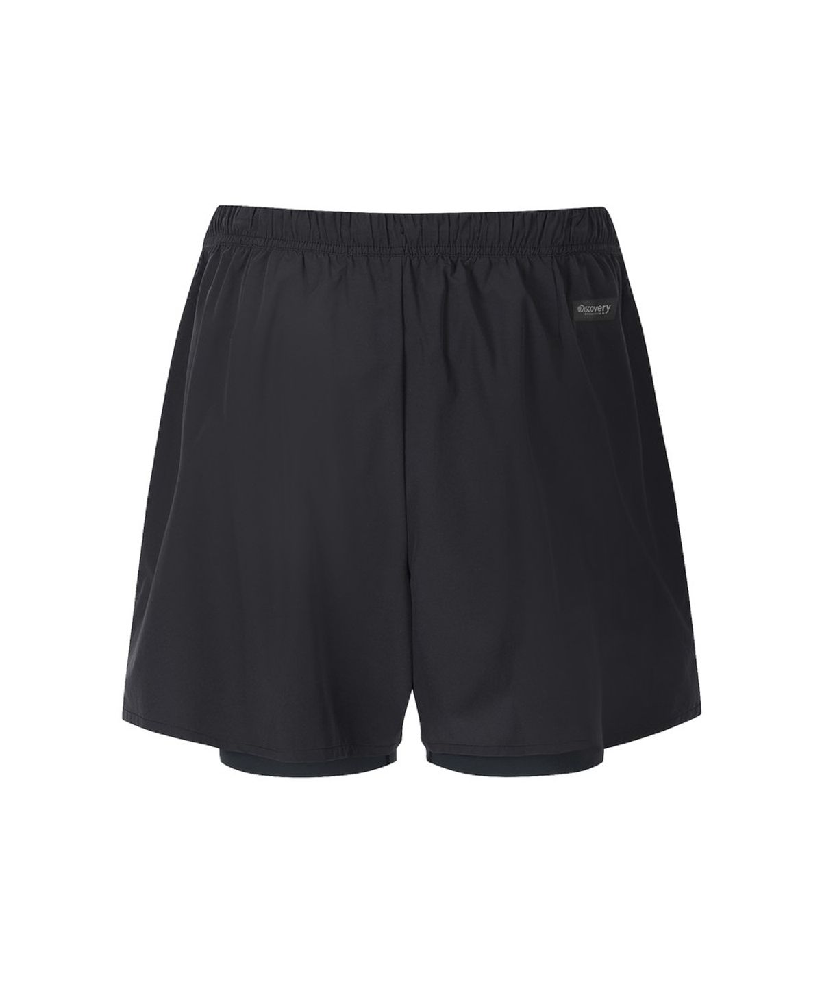 디스커버리 익스페디션(DISCOVERY EXPEDITION) 남성 프레시벤트 2IN1 러닝 쇼츠 (BLACK)