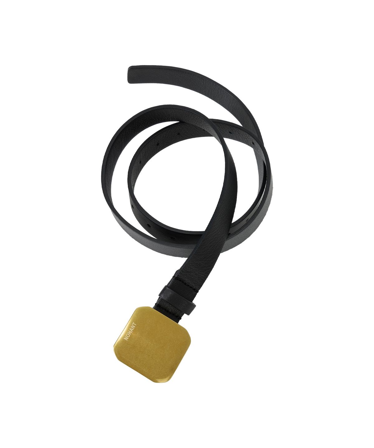 노앙(NOHANT) SQUARE BUCKLE LEATHER BELT-PLAQUE