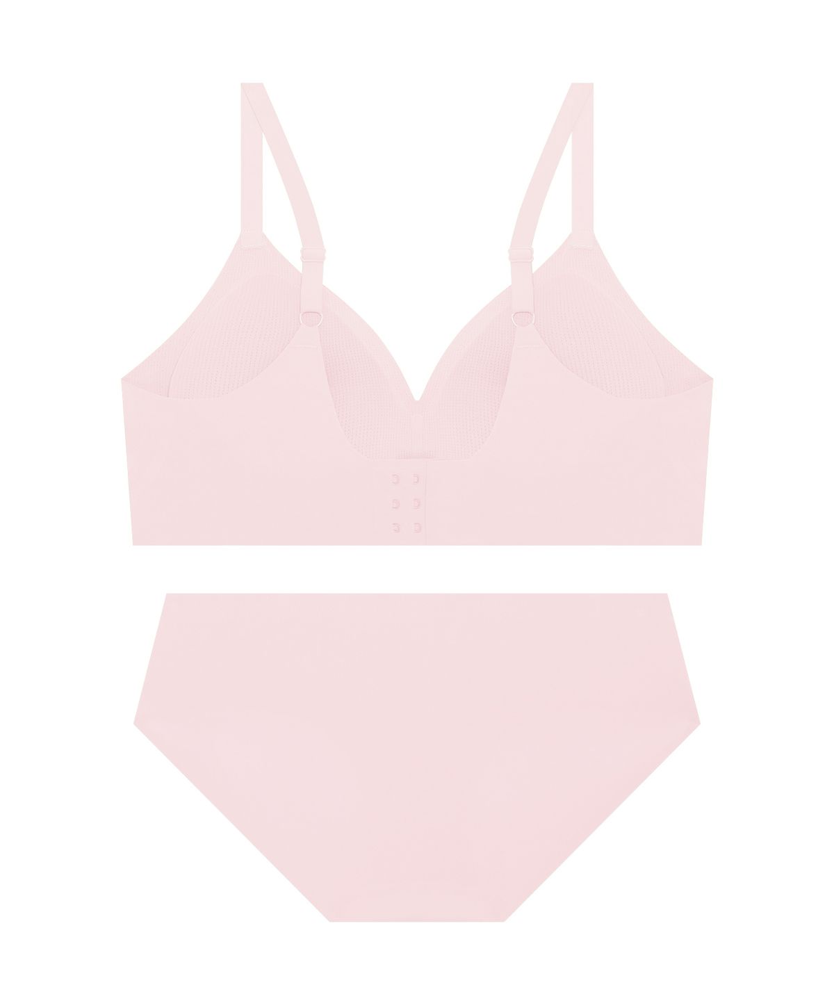 게스언더웨어(GUESS UNDERWEAR) 서포트 메쉬업 심리스 브라 팬티 세트 - 라이트핑크