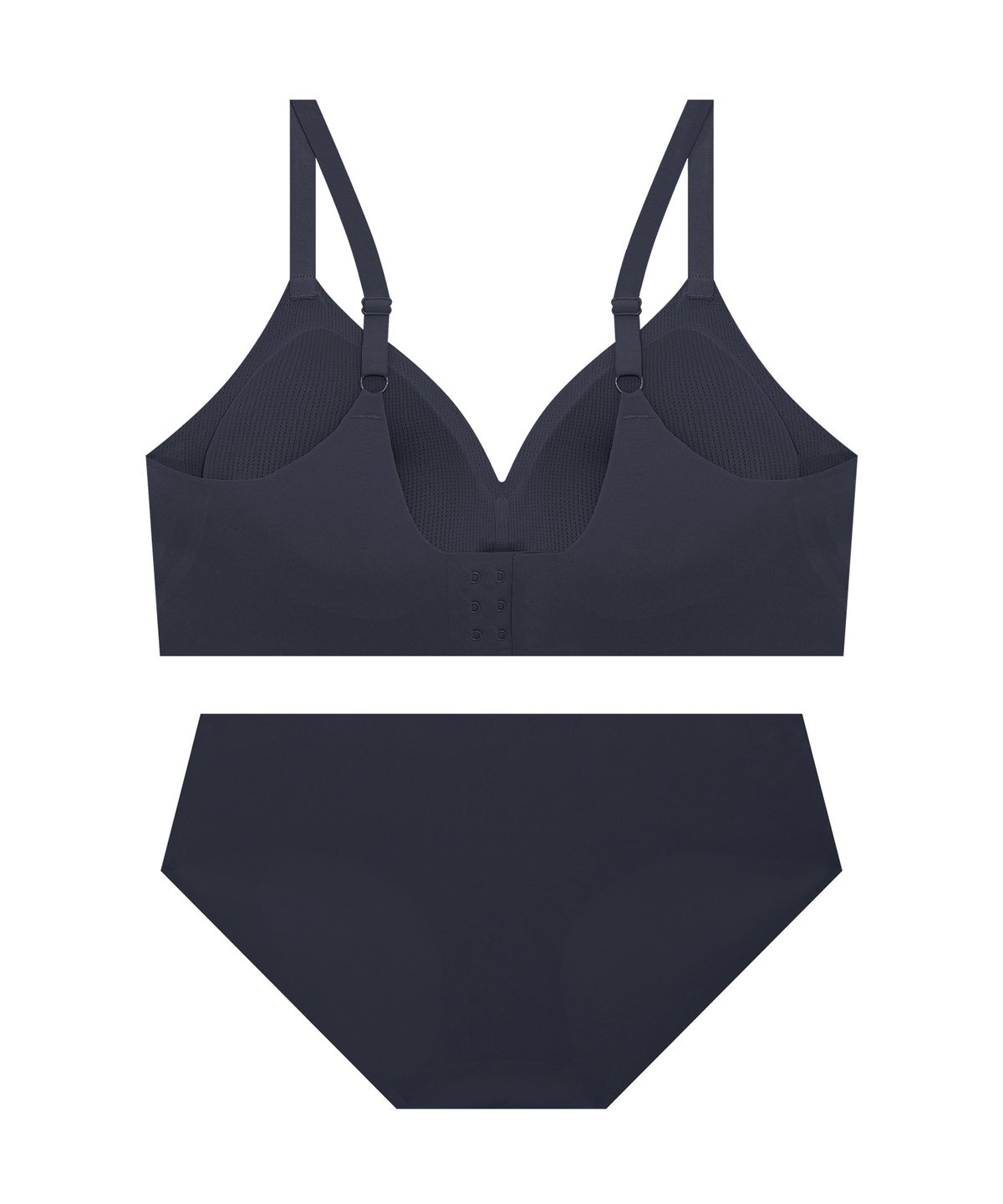 게스언더웨어(GUESS UNDERWEAR) 서포트 메쉬업 심리스 브라 팬티 세트 - 블랙