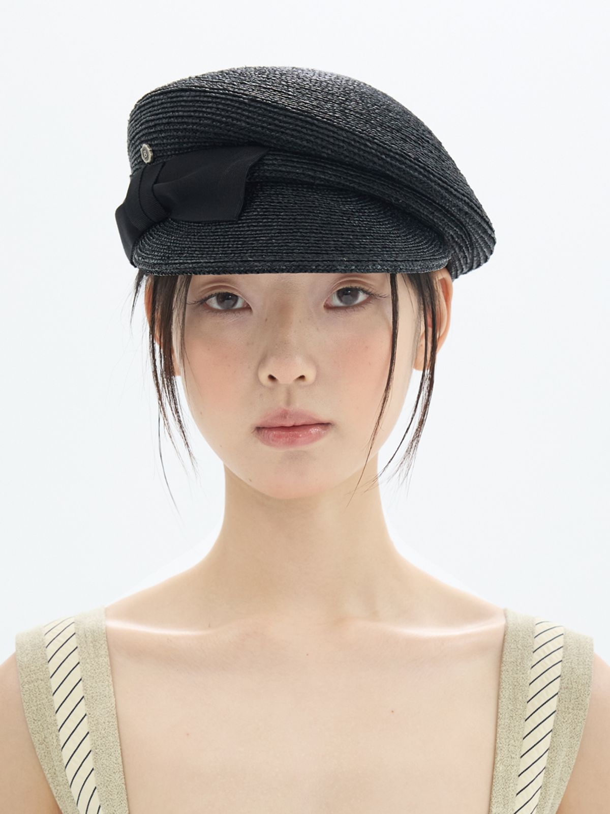 브라운햇(BROWNHAT) 프렌치 스트로 캐스켓 - 블랙