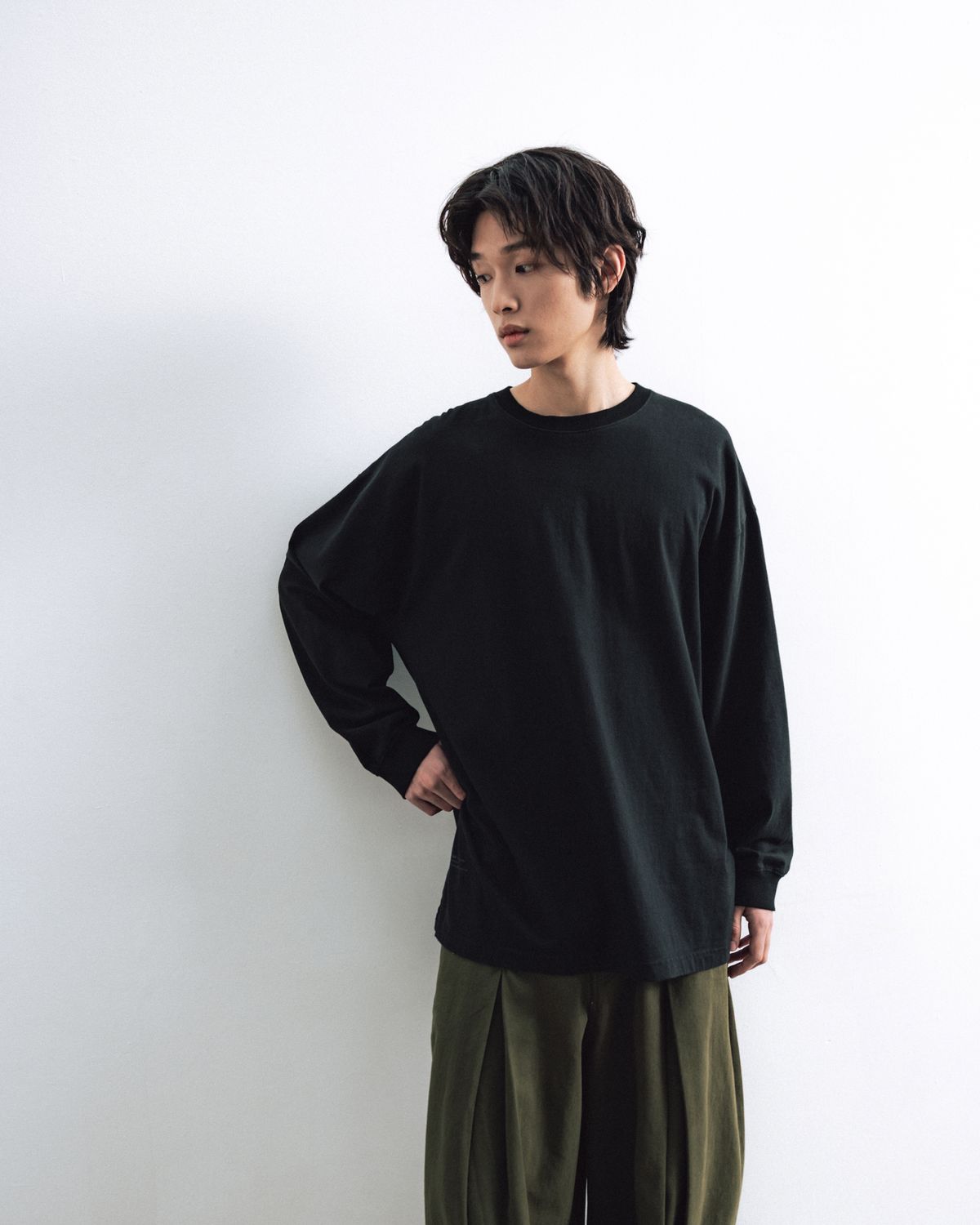 앵글런(ANGLAN) Essential Layer Long Sleeve - Black