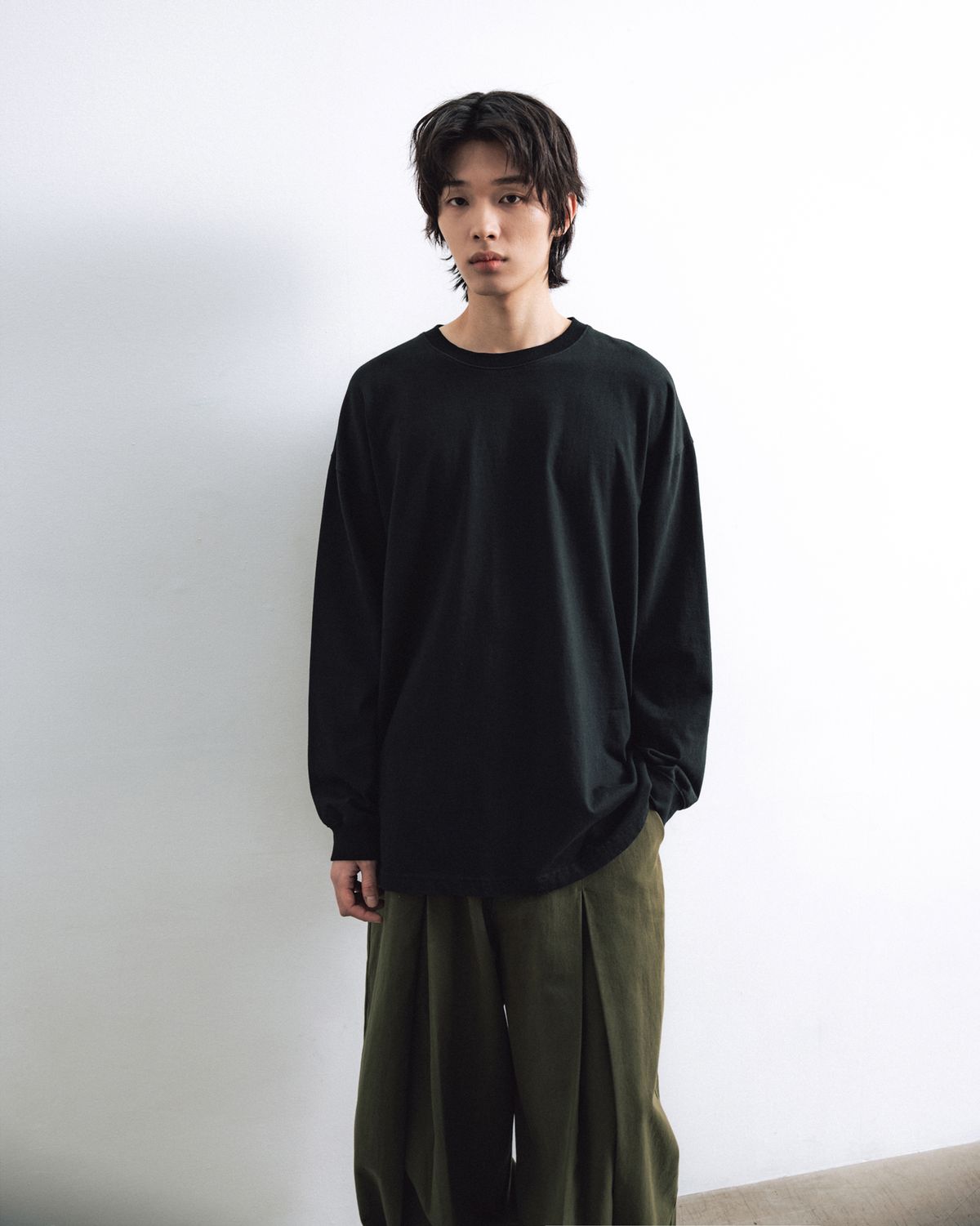 앵글런(ANGLAN) Essential Layer Long Sleeve - Black