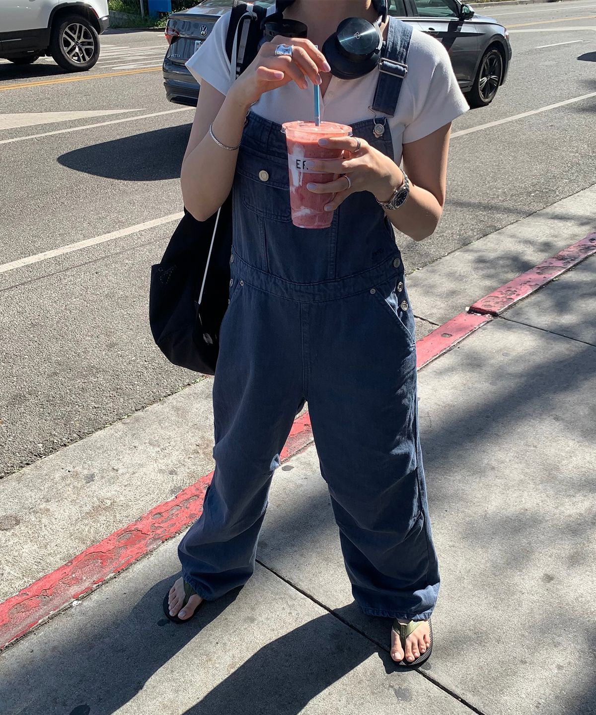 썸웨어버터(SOMEWHEREBUTTER) Hokey Cotton Overall - Vintage Blue
