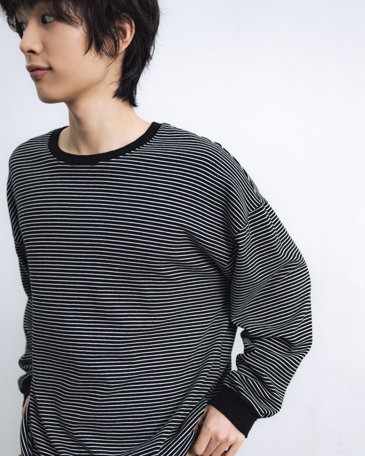 앵글런(ANGLAN) Essential Layer Long Sleeve - Striped