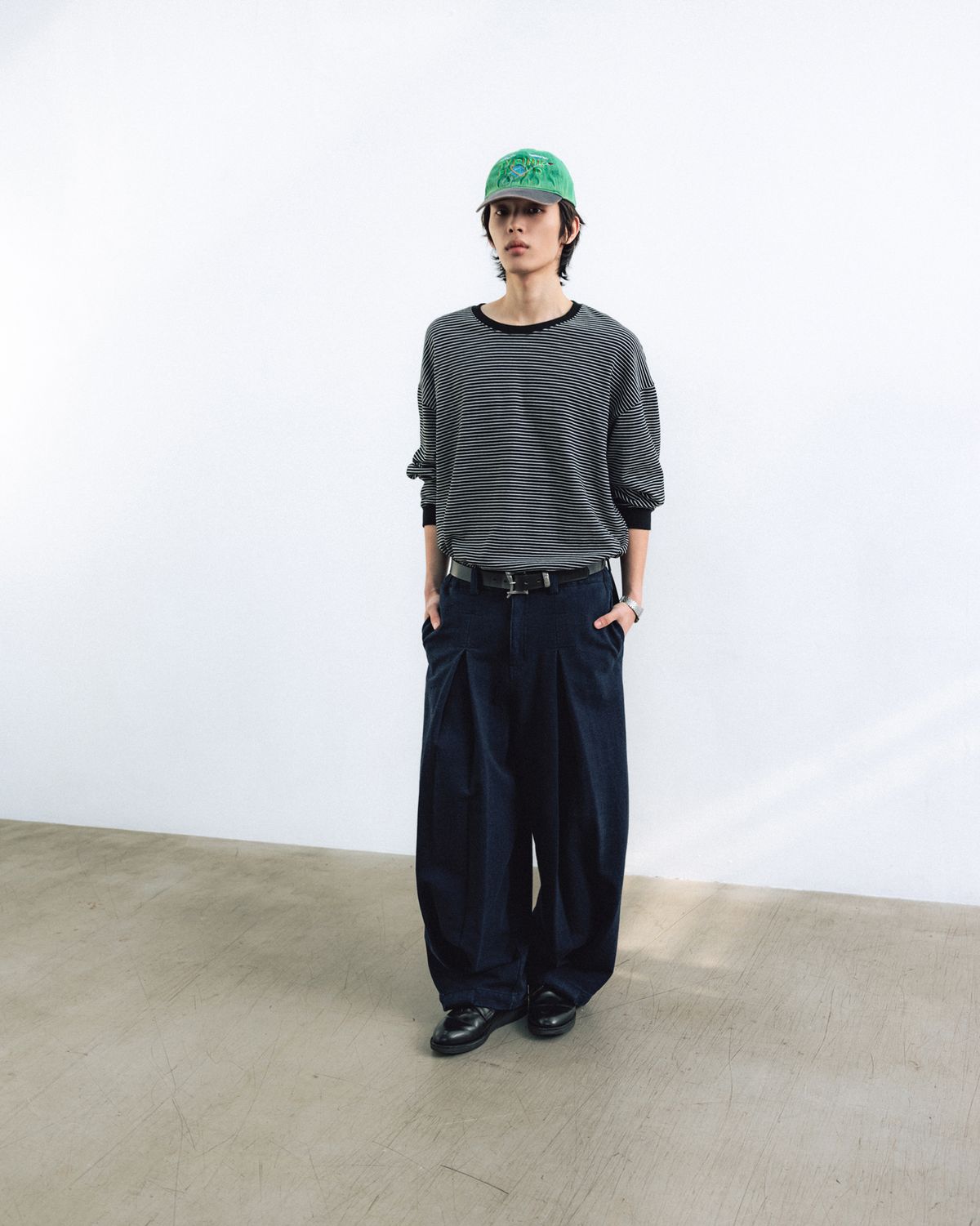 앵글런(ANGLAN) Essential Layer Long Sleeve - Striped