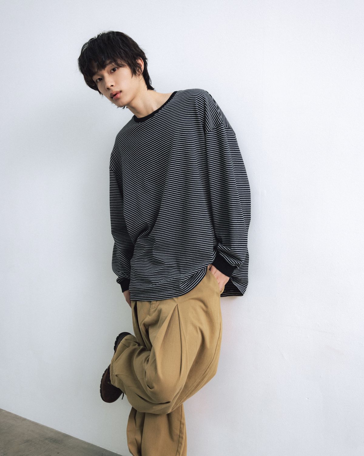 앵글런(ANGLAN) Essential Layer Long Sleeve - Striped