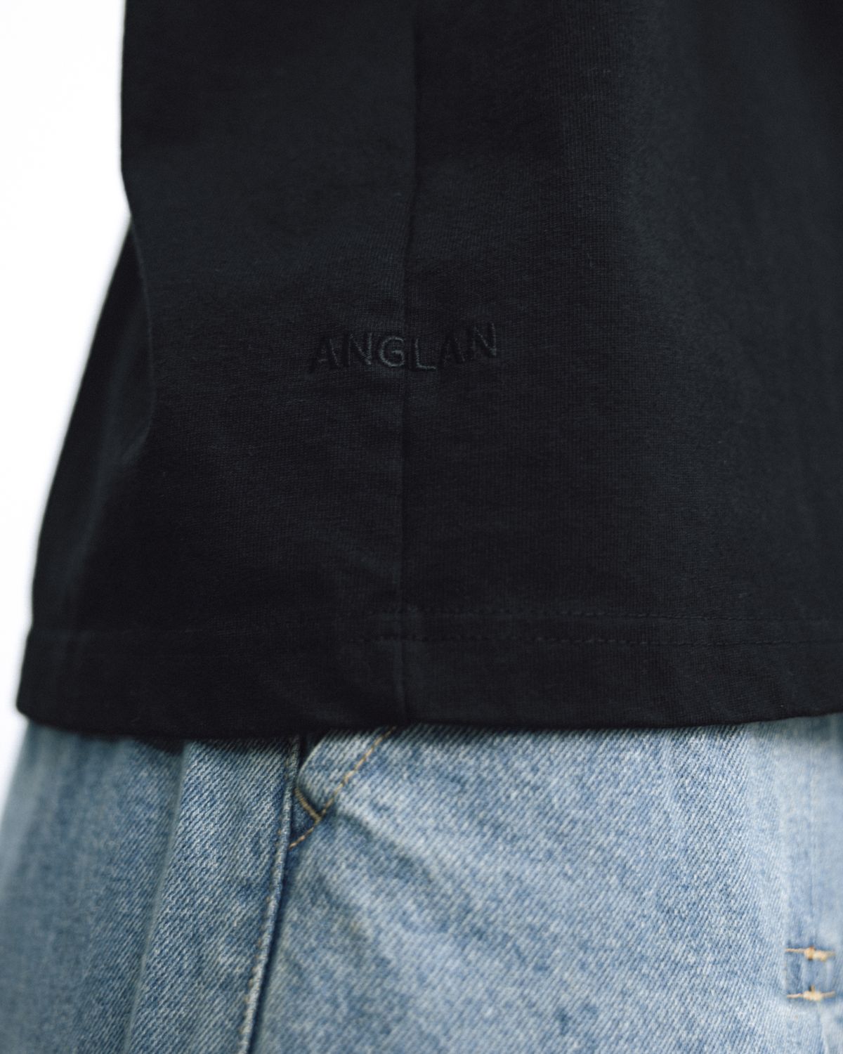 앵글런(ANGLAN) Essential Pocket Long Sleeve - Black