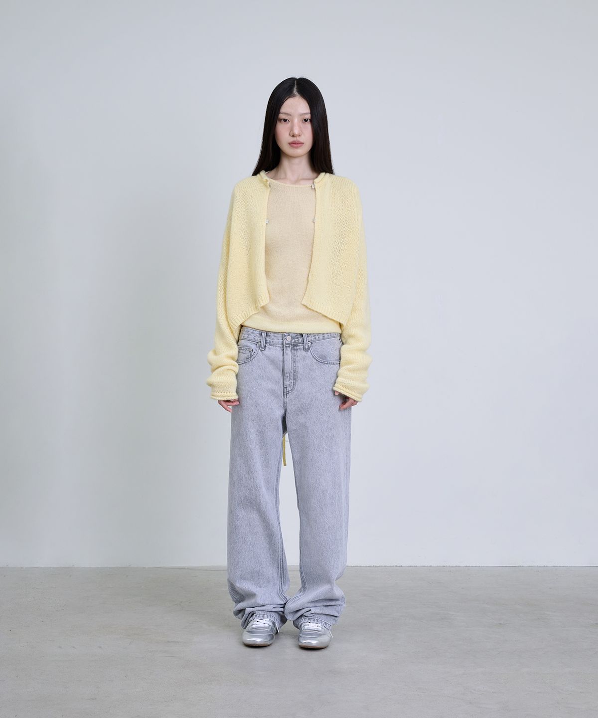 더애틋(THE AÉTUT) Mohair Wool Drawstring Cardigan_Yellow