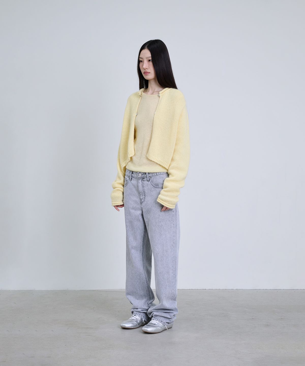 더애틋(THE AÉTUT) Mohair Wool Drawstring Cardigan_Yellow