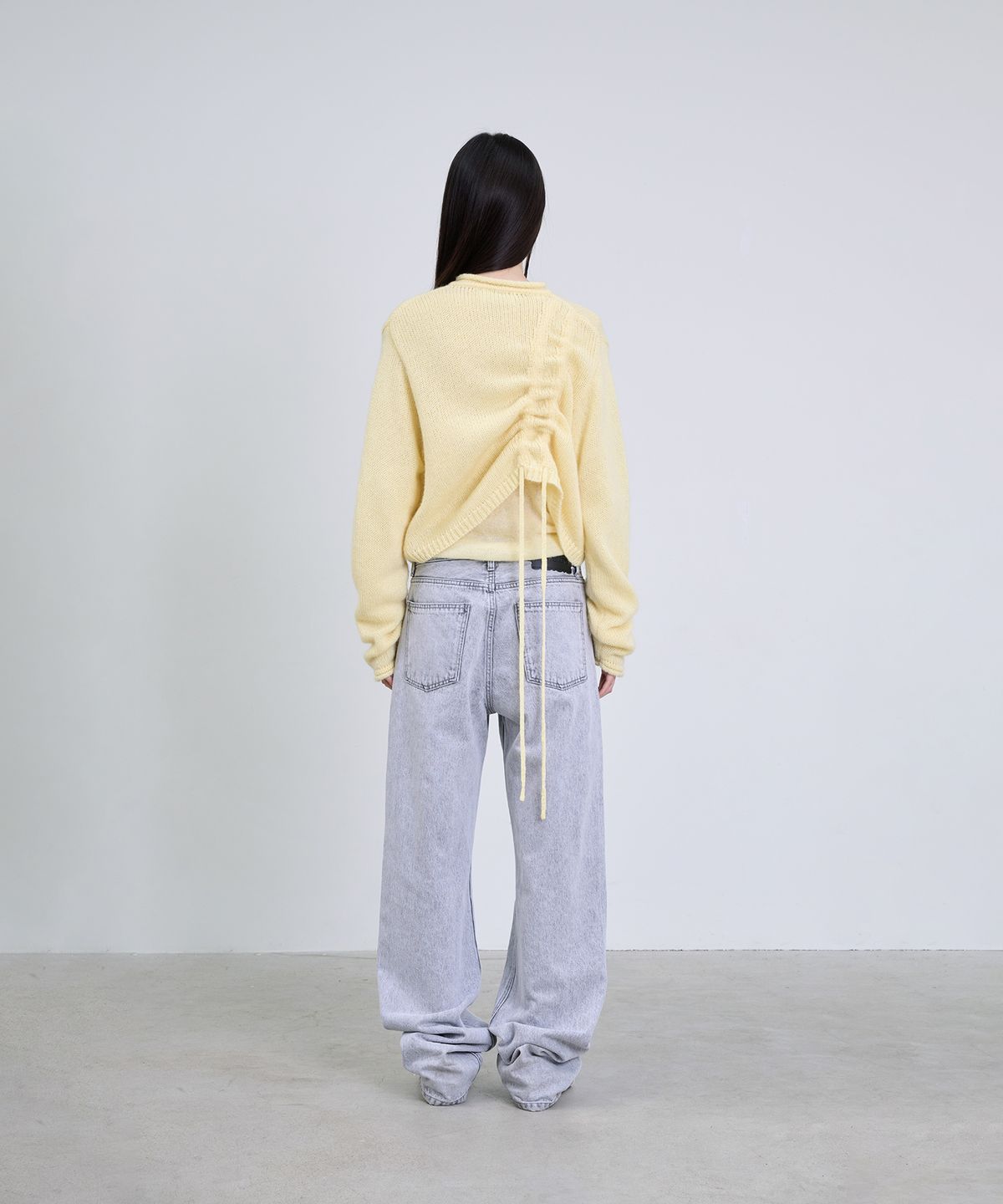 더애틋(THE AÉTUT) Mohair Wool Drawstring Cardigan_Yellow