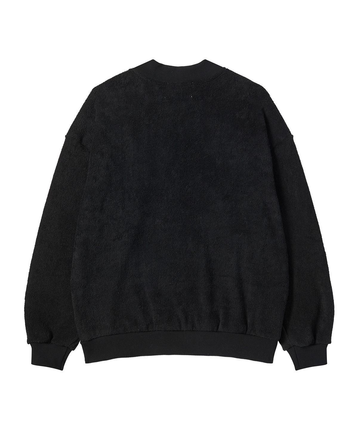비욘드클로젯(BEYOND CLOSET) [COLLECTION LINE] 헤비 테리 하프 집업 스웨트 셔츠 블랙