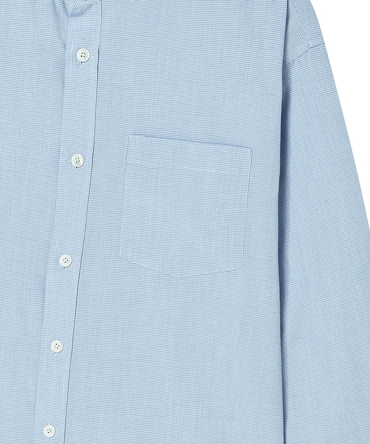 비욘드클로젯(BEYOND CLOSET) [COLLECTION LINE] 스카프 디테일 라운드 셔츠 블루