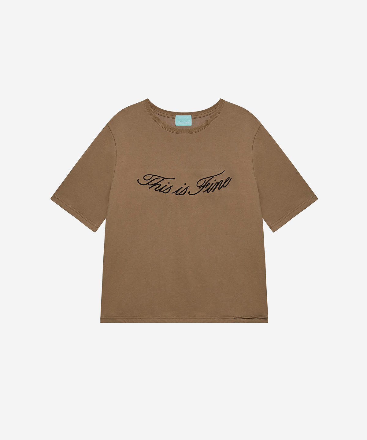 디스이즈파인(THIS IS FINE) 오버사이즈 시그니처 티 카라멜
