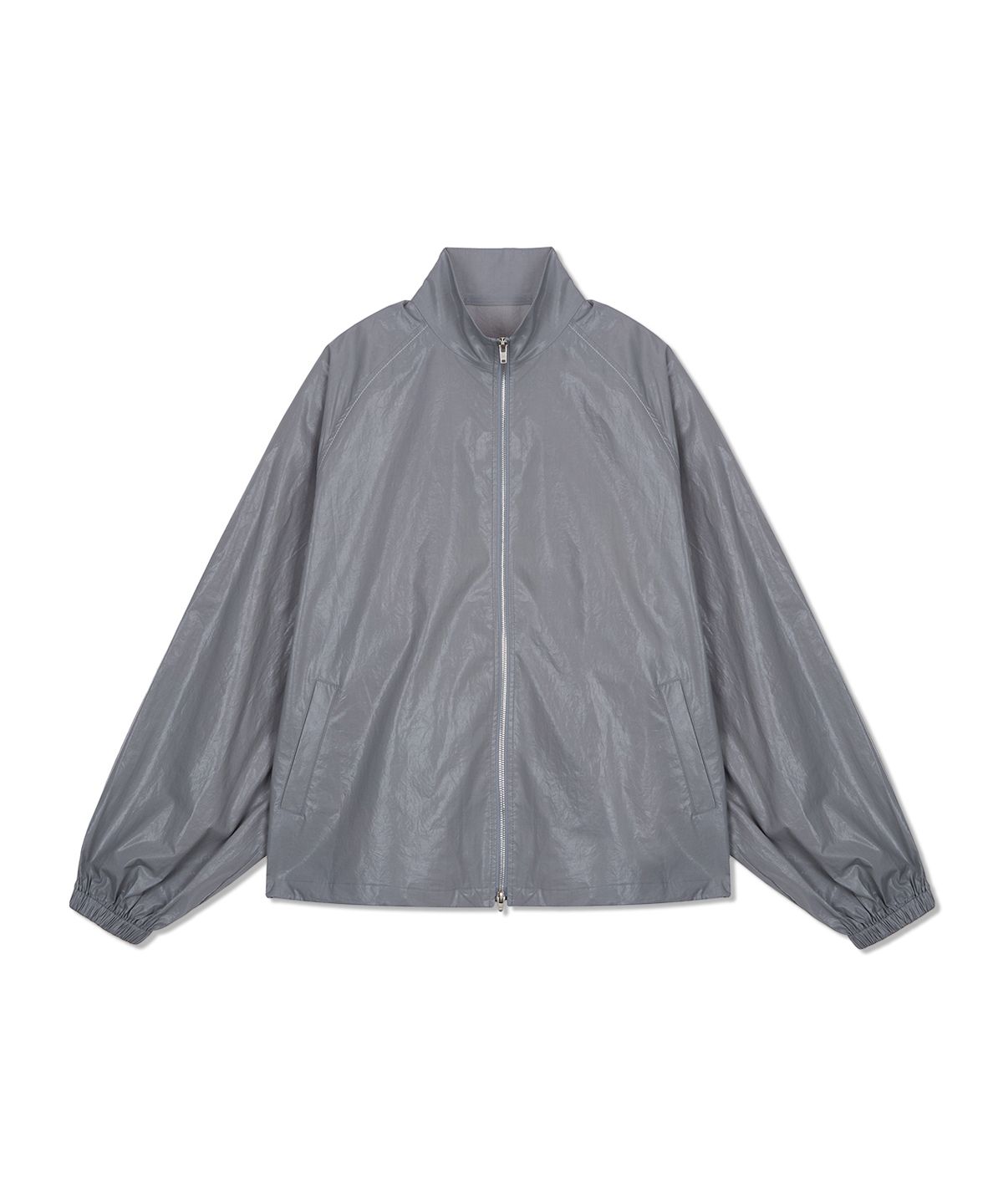 MUSINSA | MATIN KIM MATIN KIM LOGO COATING JUMPER IN DARK GREY
