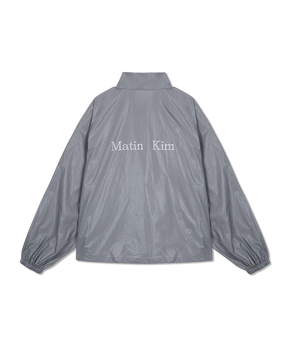 MUSINSA | MATIN KIM MATIN KIM LOGO COATING JUMPER IN DARK GREY