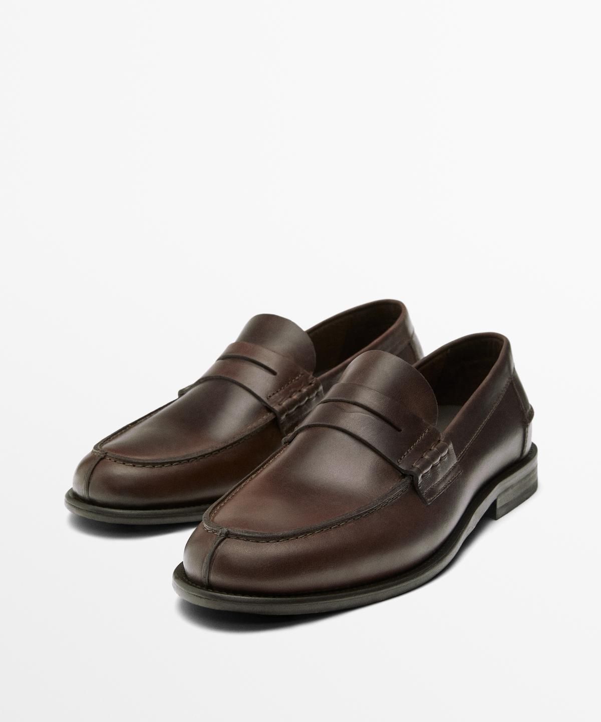 마시모두띠(MASSIMO DUTTI) 레더 페니 스트랩 로퍼