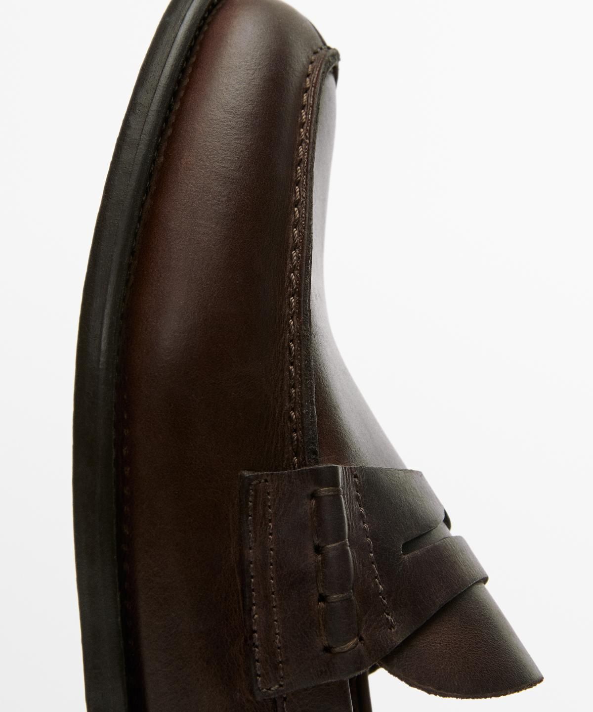 마시모두띠(MASSIMO DUTTI) 레더 페니 스트랩 로퍼