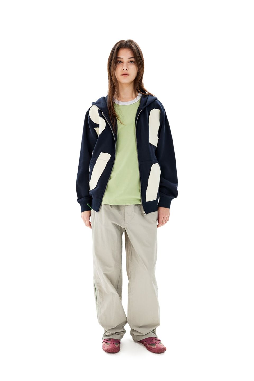 MUSINSA公式 | SUNLOVE Capital Zip Up Hoodie Navy