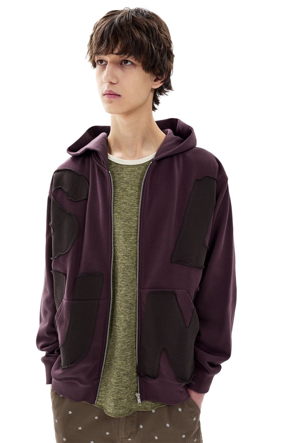 MUSINSA | SUNLOVE Capital Zip Up Hoodie Navy