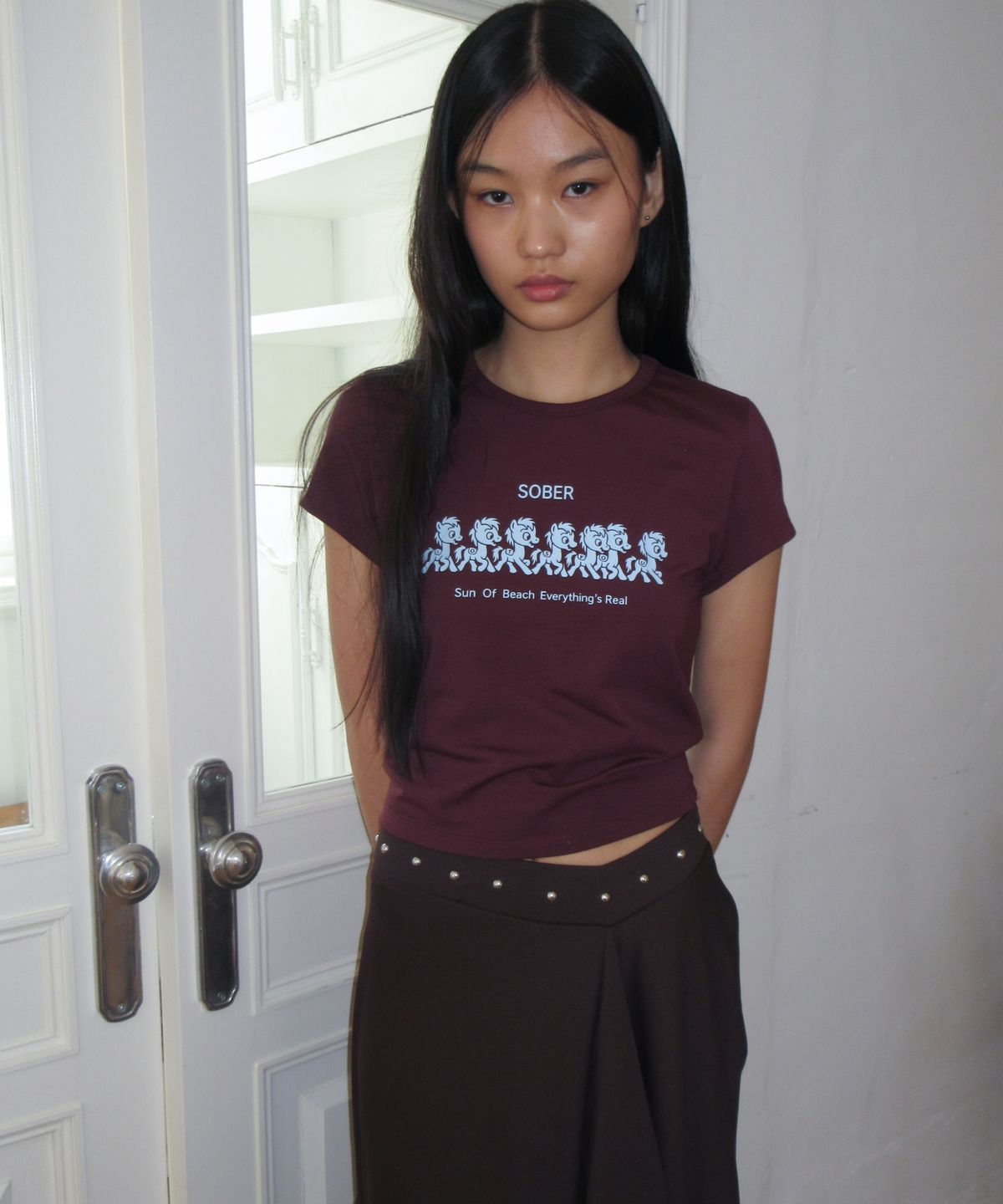 라츠유(LOTSYOU) LOTSYOU_Sober Parade T-shirt WINE