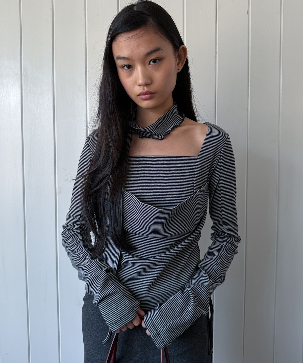라츠유(LOTSYOU) LOTSYOU_Jennie Long Sleeve Top BLACK