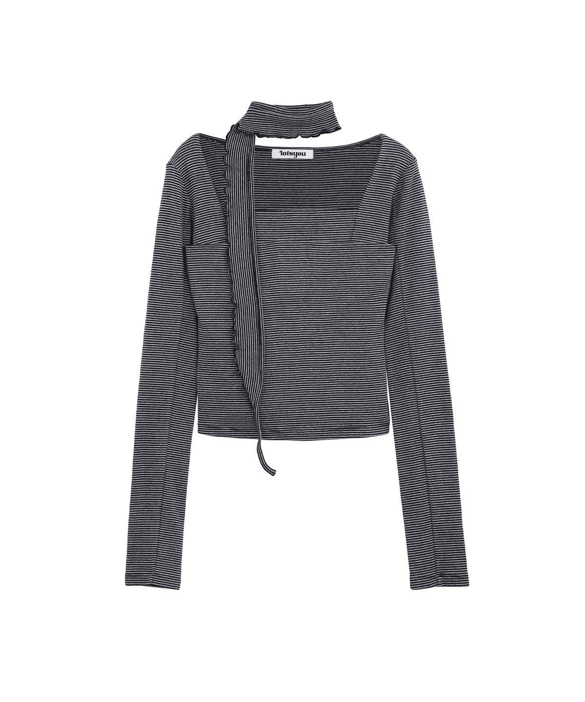 라츠유(LOTSYOU) LOTSYOU_Jennie Long Sleeve Top BLACK